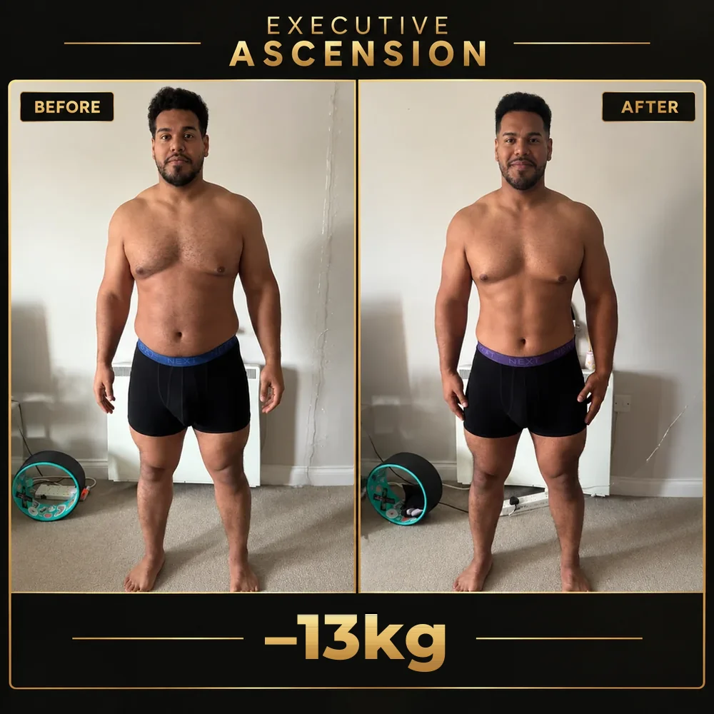 Client before and after: 13kg lost